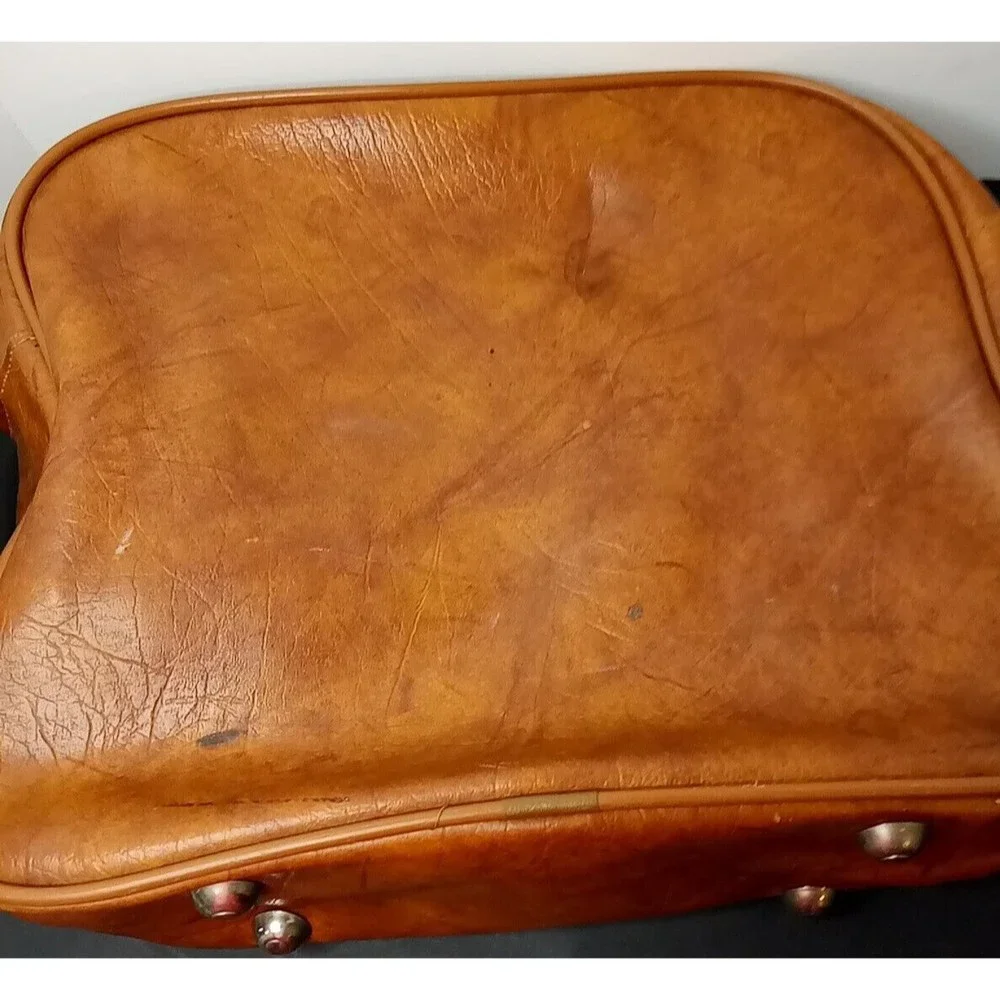 VTG Seward Luggage Brown Leather shoulder bag made‎ In U.S.A